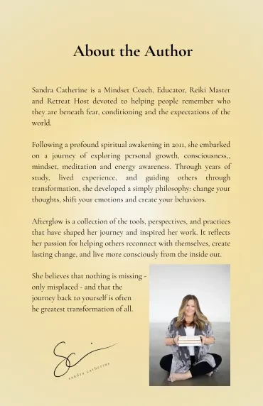 About the Author — Afterglow Book One interior page